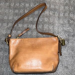 Small leather camel purse - excellent condition